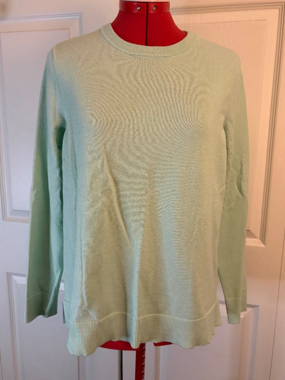 Style & Co Mint Green Crew Neck Sweater L